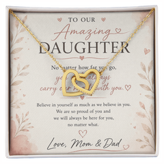 Forever Connected Double Heart Necklace — A Gift From Mom & Dad to Their Child
