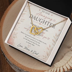 Forever Connected Double Heart Necklace — A Gift From Mom & Dad to Their Child