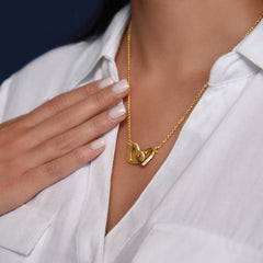 Forever Connected Double Heart Necklace — A Gift From Mom & Dad to Their Child