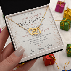Forever Connected Double Heart Necklace — A Gift From Mom & Dad to Their Child