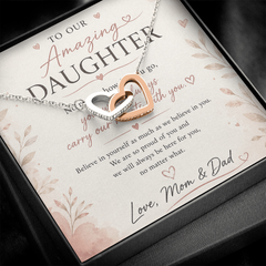 Forever Connected Double Heart Necklace — A Gift From Mom & Dad to Their Child
