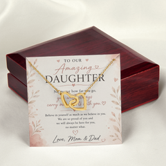 Forever Connected Double Heart Necklace — A Gift From Mom & Dad to Their Child