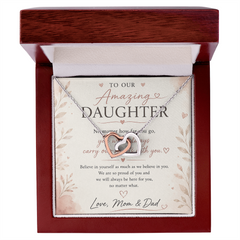 Forever Connected Double Heart Necklace — A Gift From Mom & Dad to Their Child